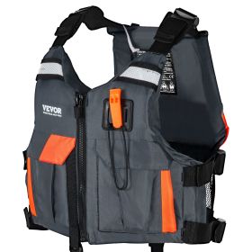 VEVOR Life Vest for Watersports (PFD), Life Jacket with Waterproof Nylon & 80N Buoyancy, Life Vest/Jacket for Any Water Activity-Fishing, Kayakin